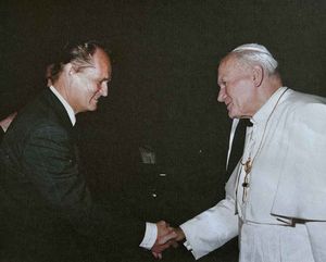 Klinkmann mit Pabst Johannes Paul II